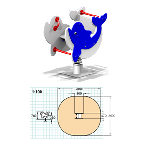 Качалка на пружине дельфин чертеж
