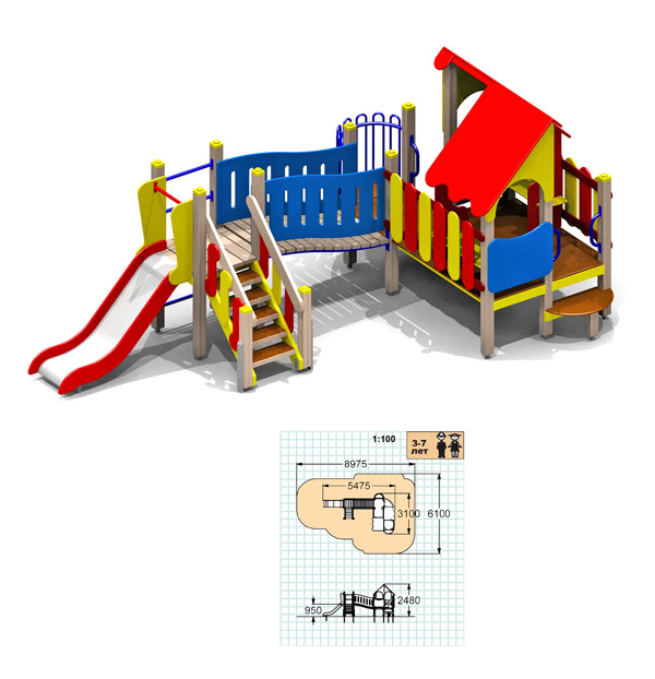Детские игровые комплексы для детей от 3 до 7 лет | КсилКёниг